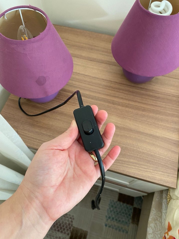 Mor Renkli Masa Lambası Seti - Görsel 2