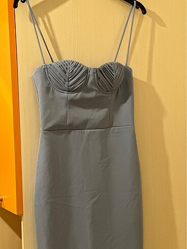 Trendyol & Milla Mavi askılı elbise
