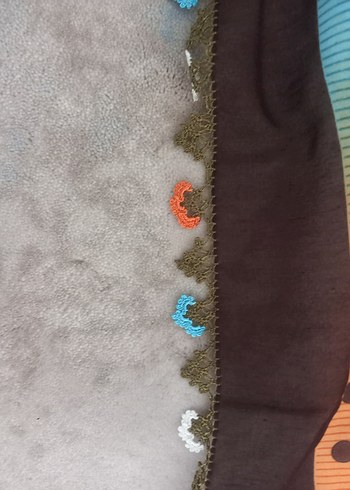 oyalı Renkli Bohem Kadın tülbent yemeni başörtü - Görsel 3