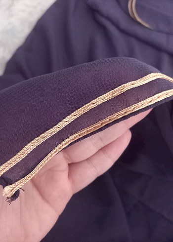 mor şifon eşarp - Görsel 3