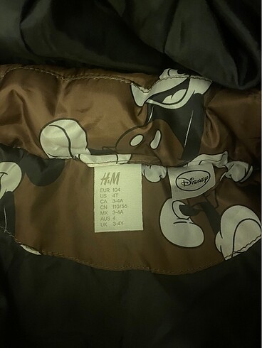 4 Yaş Beden Mont mickey H&M