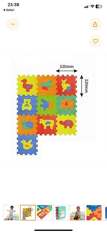 Puzzle oyun matı 20 adet