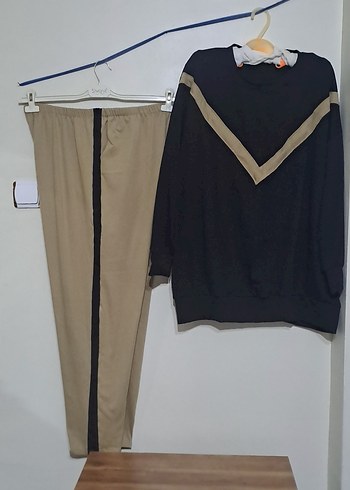 Diğer Kadın Siyah Uzun Kollu Street Wear Eşofman Takımı