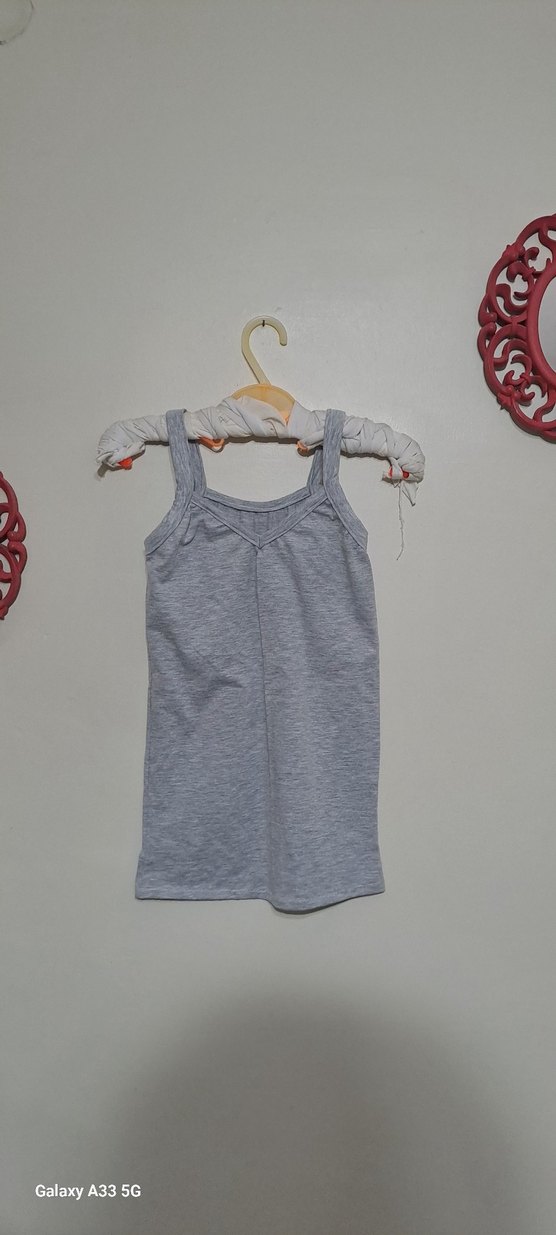 Gri Kız Çocuk Atlet - Görsel 2