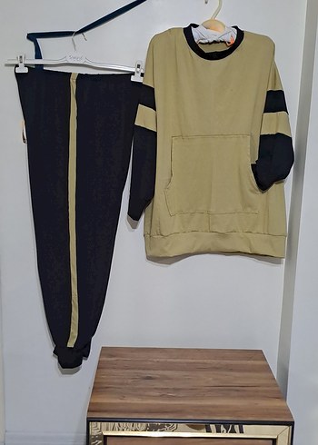 Kadın Kahverengi Oversize Eşofman Takımı - Görsel 4