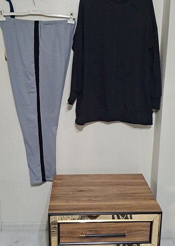 Gri Kadın Rahat Kesim Eşofman Takımı - Görsel 4