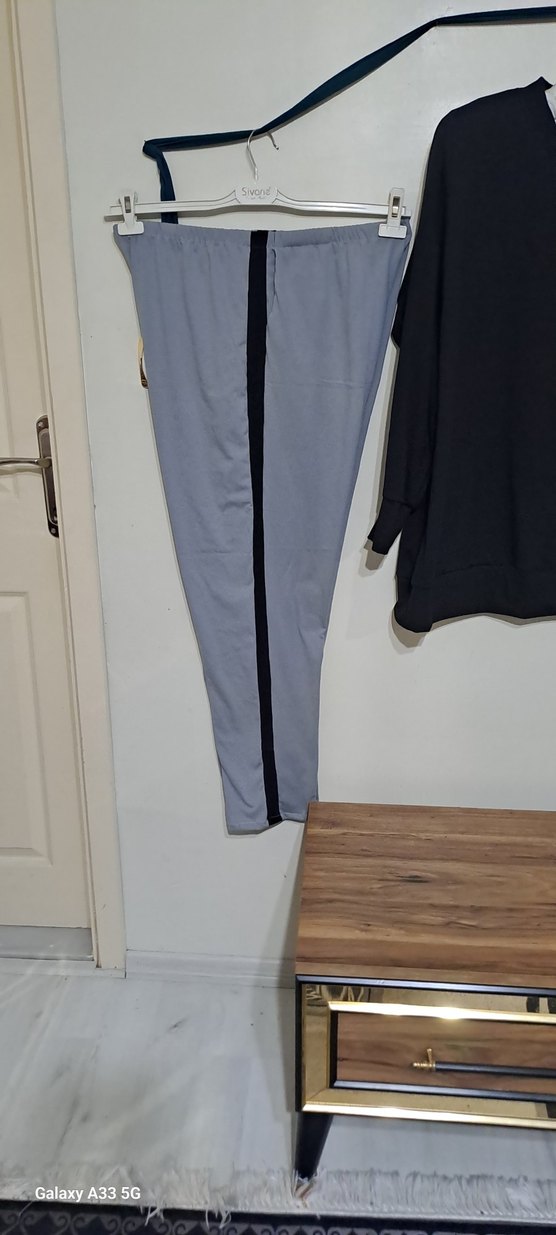 Gri Kadın Rahat Kesim Eşofman Takımı - Görsel 3