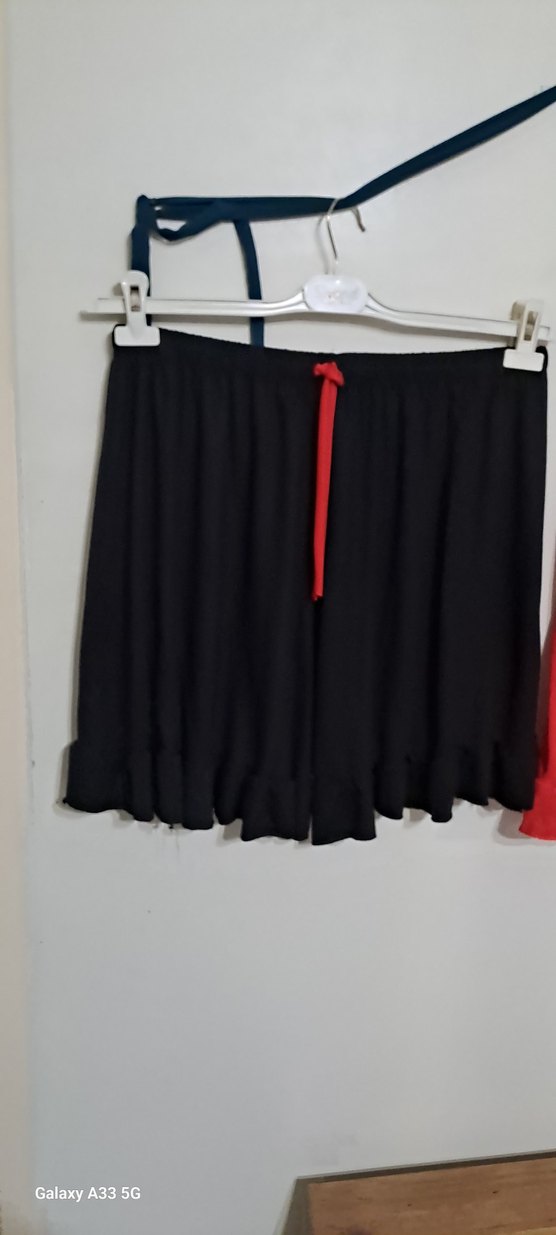 Kırmızı Siyah Parisian Goth Mini Kadın Pijama Takımı - Görsel 3