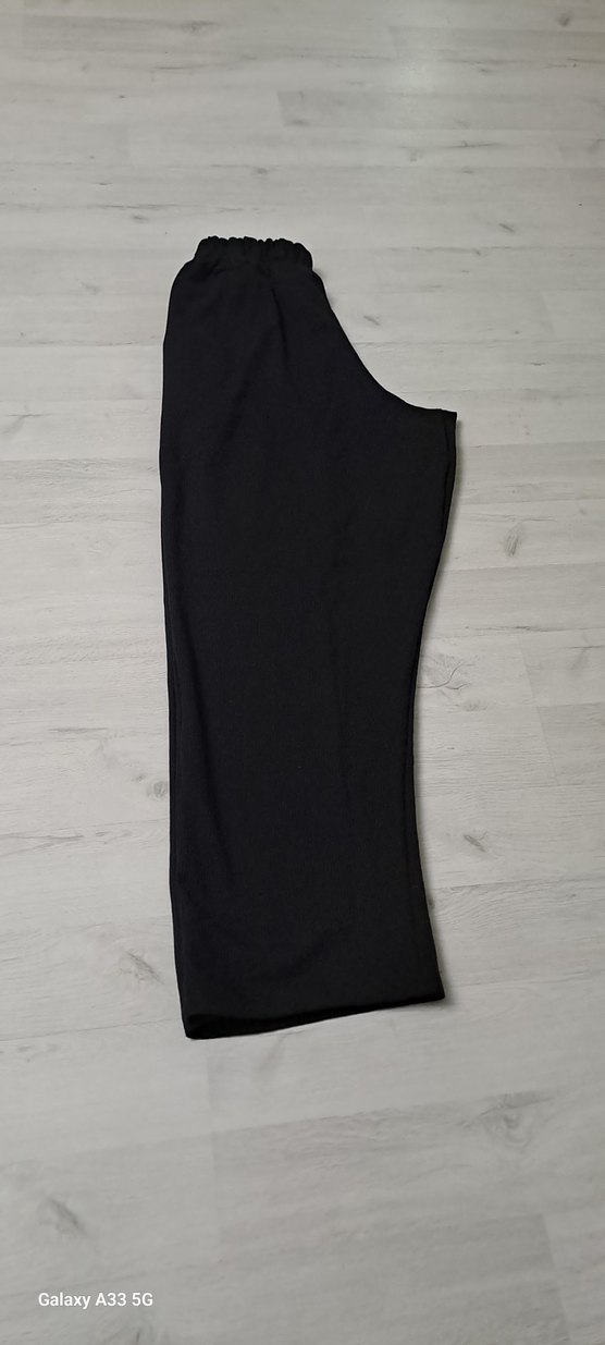 Siyah Kadın Midi Kumaş Pantolon - Görsel 5