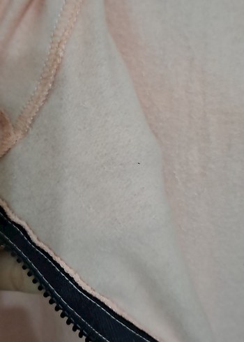 Pembe Siyah Kapüşonlu Fermuarlı Sweatshirt - Görsel 6