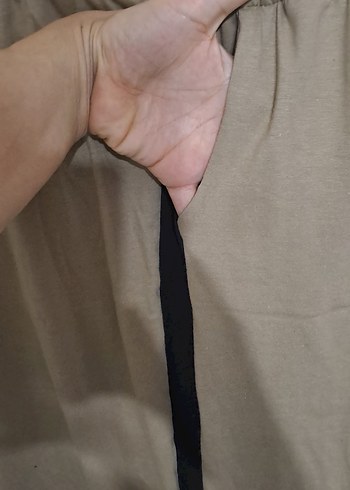 V Yaka Kahverengi Kadın Eşofman Takımı - Görsel 4