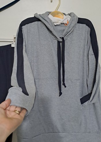 Gri Kadın Oversize Eşofman Takımı - Görsel 5