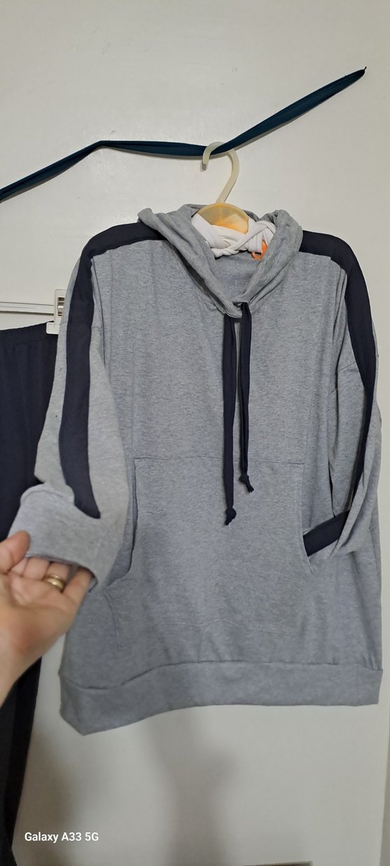 Gri Kadın Oversize Eşofman Takımı - Görsel 4