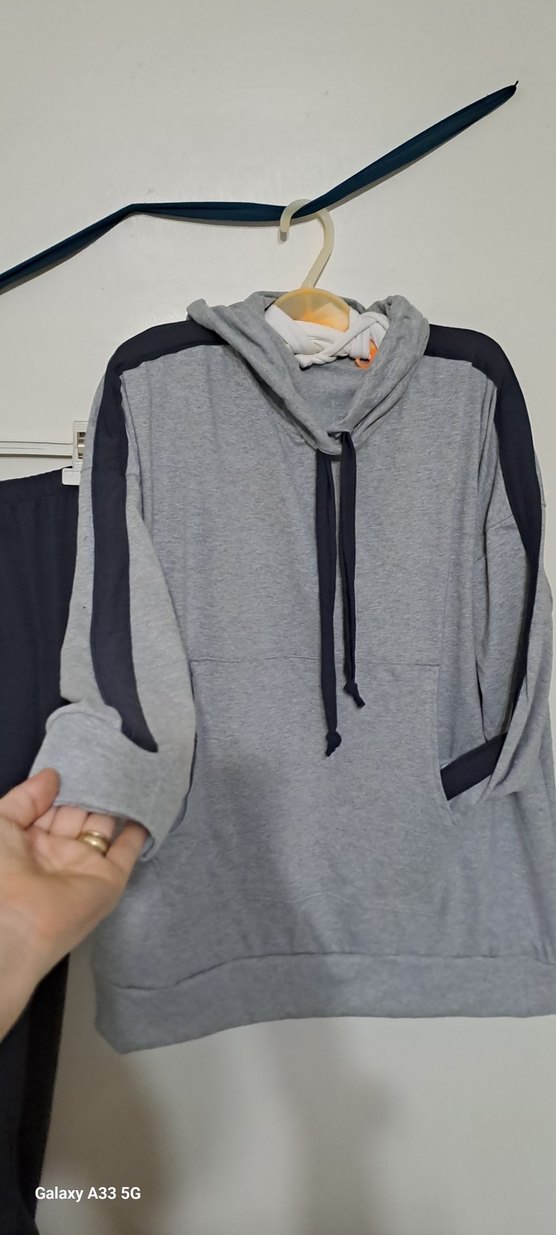 Gri Kadın Oversize Eşofman Takımı - Görsel 5