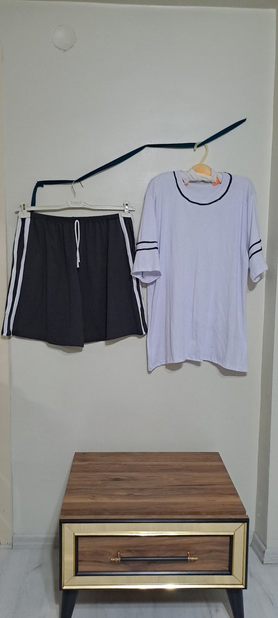 Erkek Gri Beyaz Rahat Mini Pijama Takımı - Görsel 5