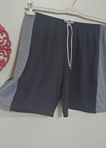 50 Beden Gri Renkli Rahat Kesim Mini Spor Şort