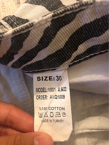 American Vintage zebra desenli mom jean