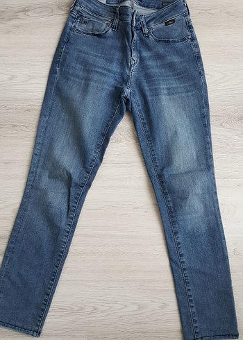 xs Beden Düz Mavi Kadın Denim Pantolon