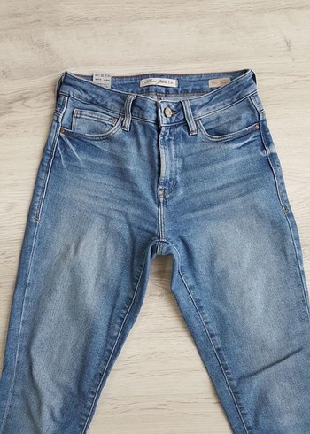 Kadın Mavi Denim Midi Boy Normal Kesim Jean