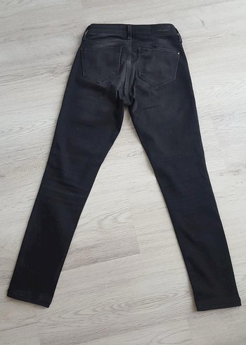 xs Beden siyah Renk Siyah Regular Fit Midi Denim Kadın Kot Pantolon