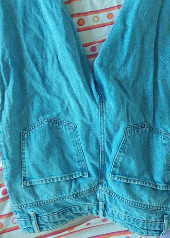 LC Waikiki Mavi Loose Fit Midi Kadın Kot Pantolon