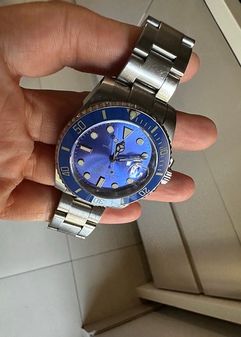Beden mavi Renk Rolex Erkek Klasik Mavi Saat