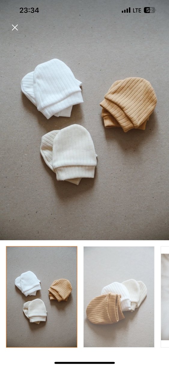 OhlalaKoala Nakışlı Bebek Önlüğü Seti - Açık Kahverengi - Görsel 2