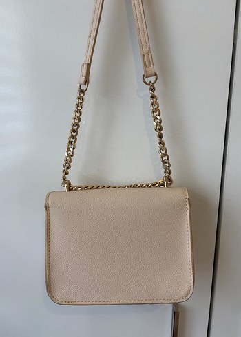 Klasik Bej Deri Kadın Çanta - Görsel 5