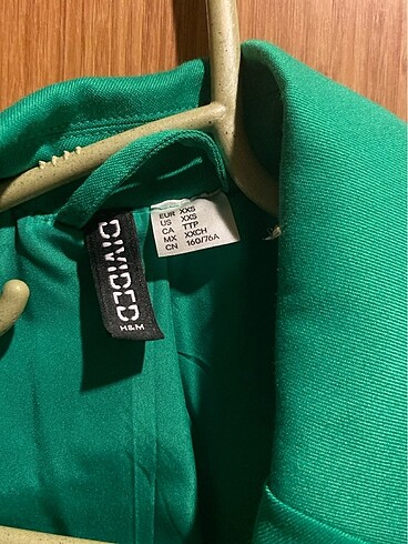 xs Beden Yeşil blazer