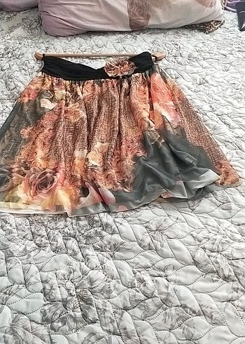 Diğer Fırfırlı Bohem Mini Etek