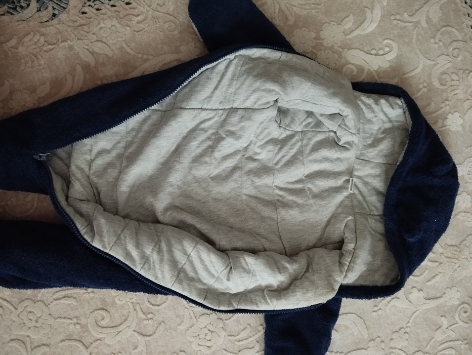 Mavi Kürklü Erkek Bebek Tulumu - Görsel 3