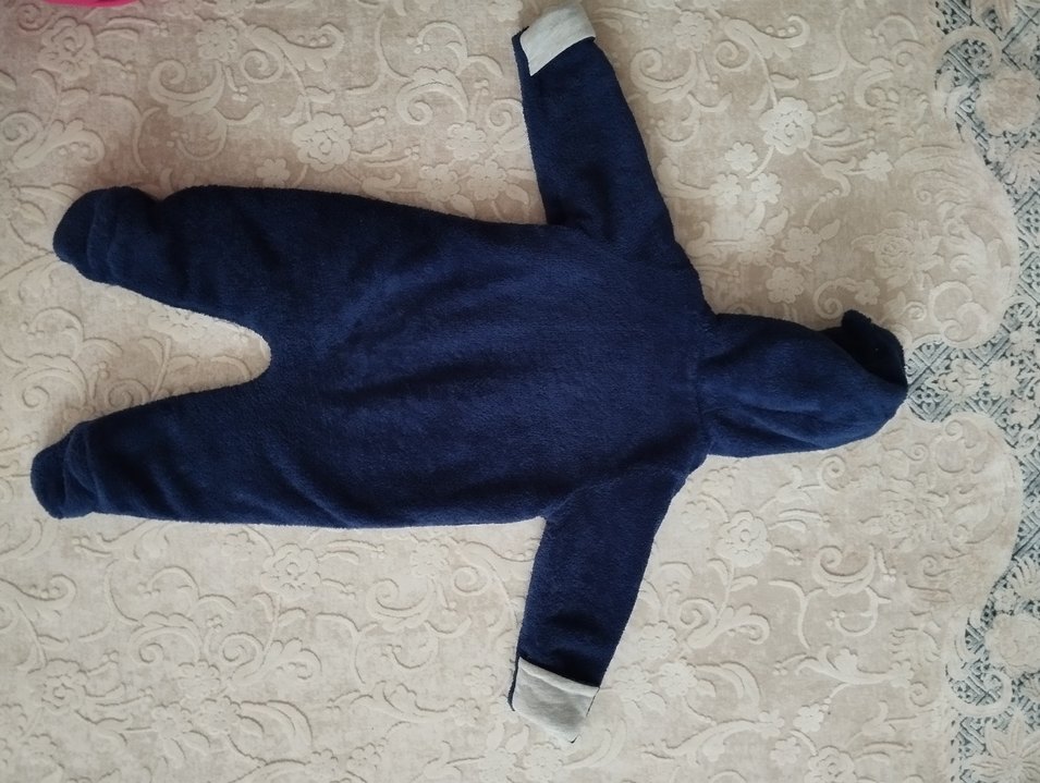 Mavi Kürklü Erkek Bebek Tulumu - Görsel 2