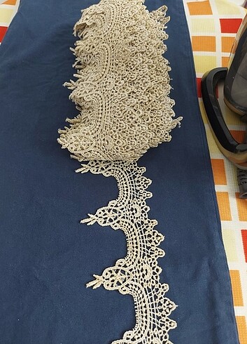 xxl Beden altın Renk 9.70 cm güpur dantel.