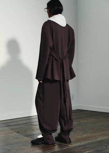 Zara Kemerli Oversize Blazer - Görsel 2