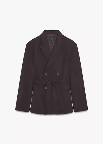 Zara Kemerli Oversize Blazer - Görsel 5
