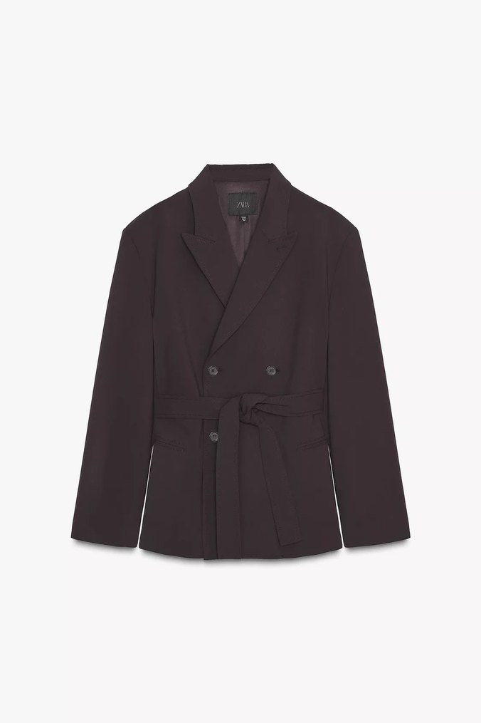 Zara Kemerli Oversize Blazer - Görsel 5
