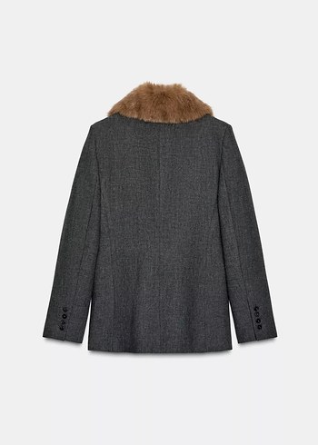 Zara Suni Yakalı Vücuda Oturan Blazer Zw Collection - Görsel 8