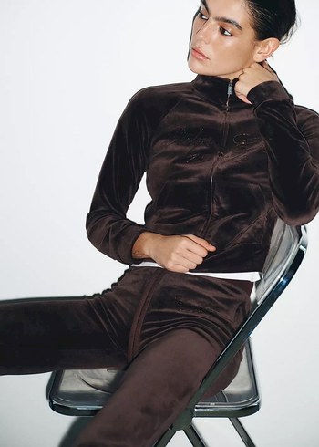 Zara Kahverengi Kadife Pantolon - Görsel 4