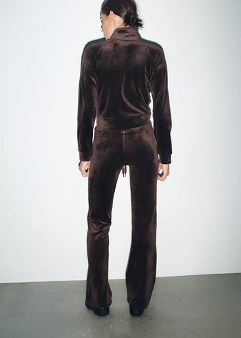 Zara Kahverengi Kadife Pantolon - Görsel 5