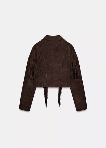 Zara Saçaklı Suni Süet Ceket - Görsel 8