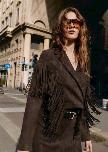 Zara Saçaklı Suni Süet Ceket - Görsel 3