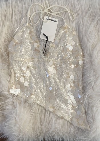 Bershka Asimetrik Pullu Askılı Top - Görsel 3