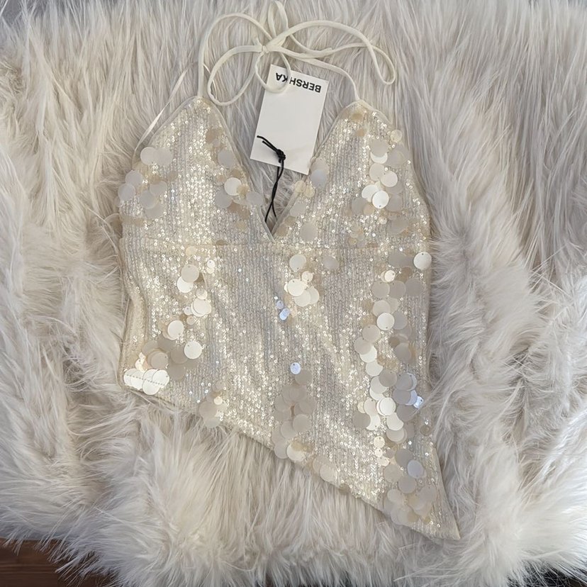 Bershka Asimetrik Pullu Askılı Top - Görsel 3