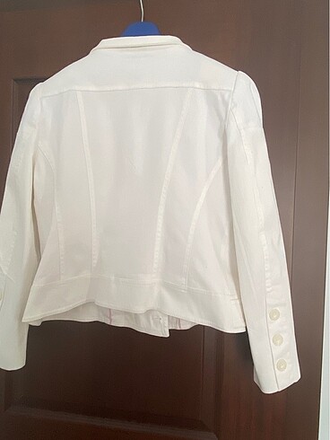 xl Beden beyaz Renk Beyaz kot ceket