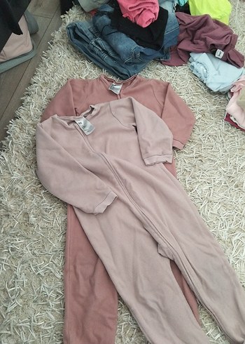 Kız Çocuk Pembe Polar Tulum Pijama