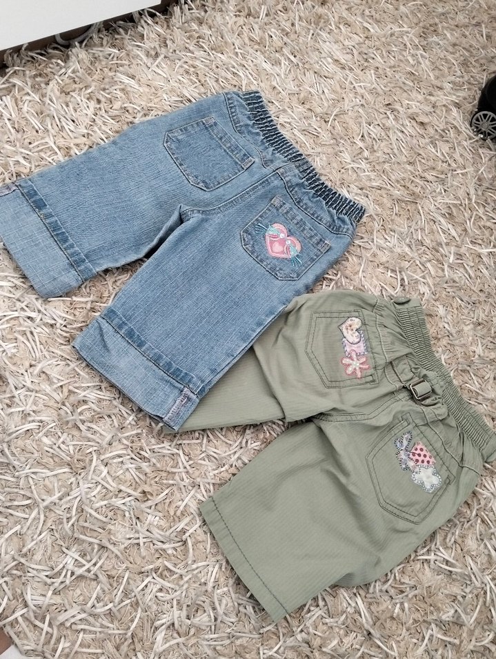 Nakışlı Bol Kesim Kız Kot Pantolon - Görsel 2