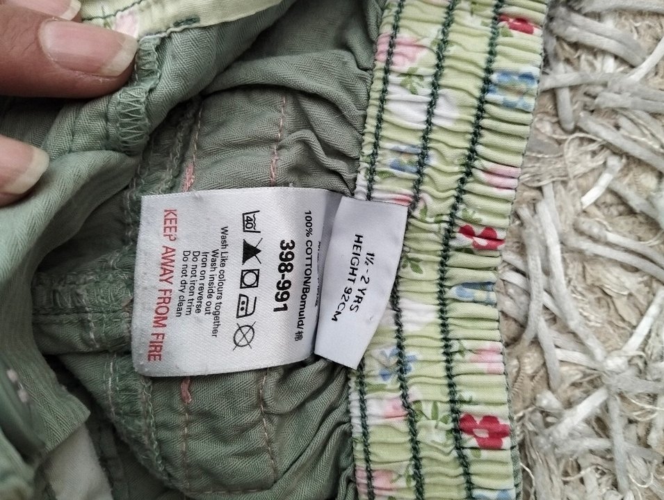 Nakışlı Bol Kesim Kız Kot Pantolon - Görsel 5