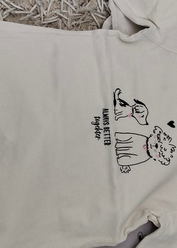 Kız Çocuk Uzun Kollu Pamuklu Baskılı Tişört - Görsel 4