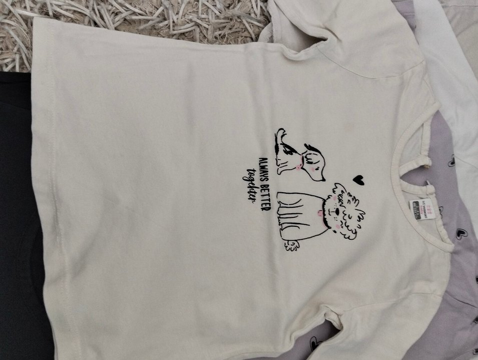 Kız Çocuk Uzun Kollu Pamuklu Baskılı Tişört - Görsel 4