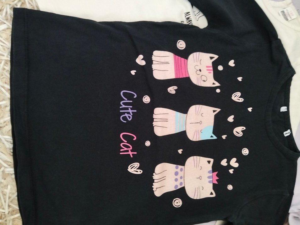 Kız Çocuk Uzun Kollu Pamuklu Baskılı Tişört - Görsel 3